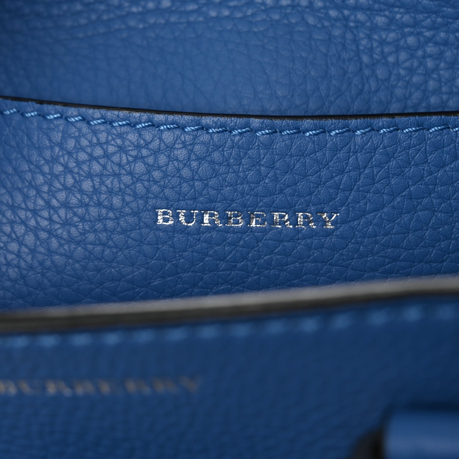 Burberry Grainy Calfskin Triple Stud Mini Belt Bag Blue White 6 of 16