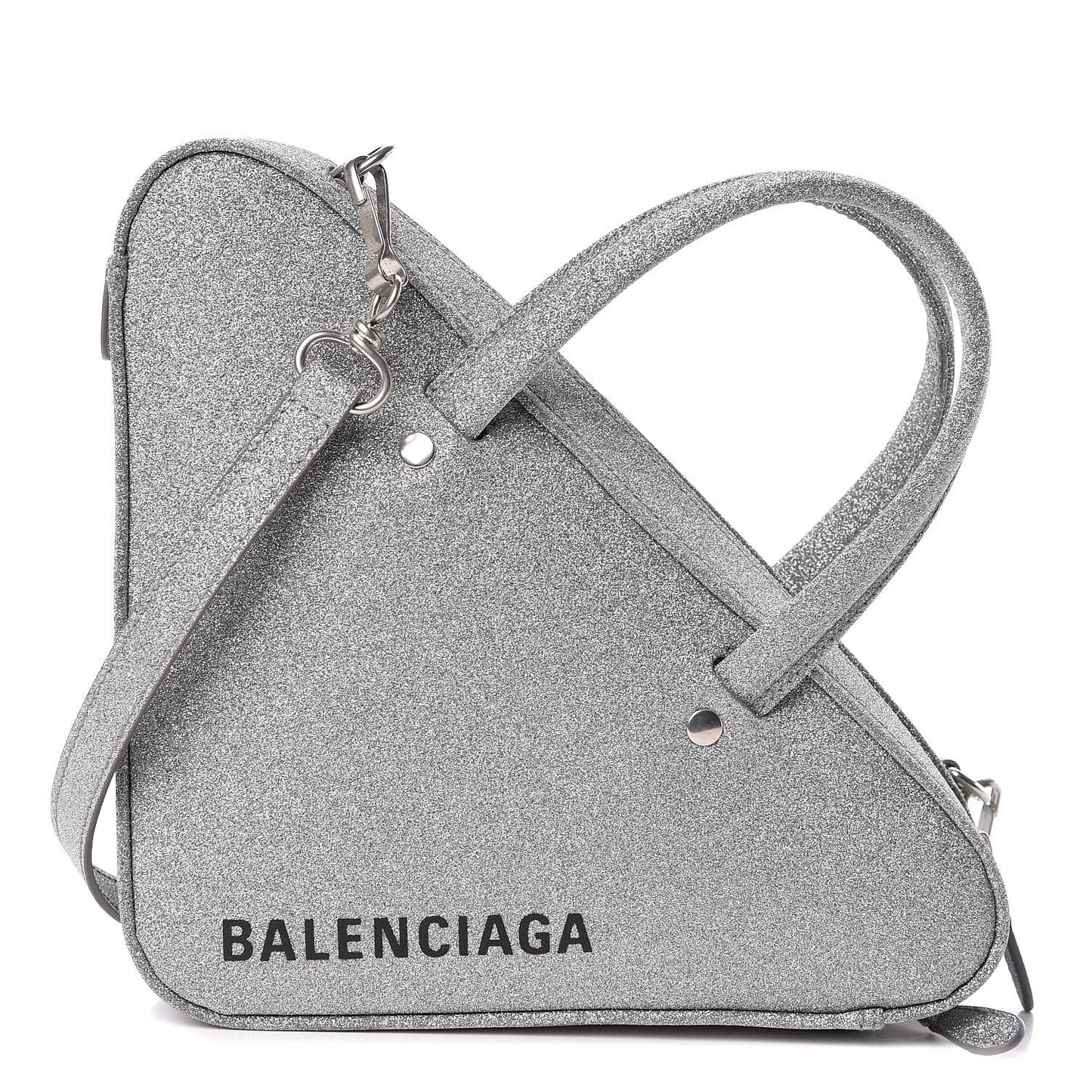 Glitter XS Triangle Duffle Argent Black
