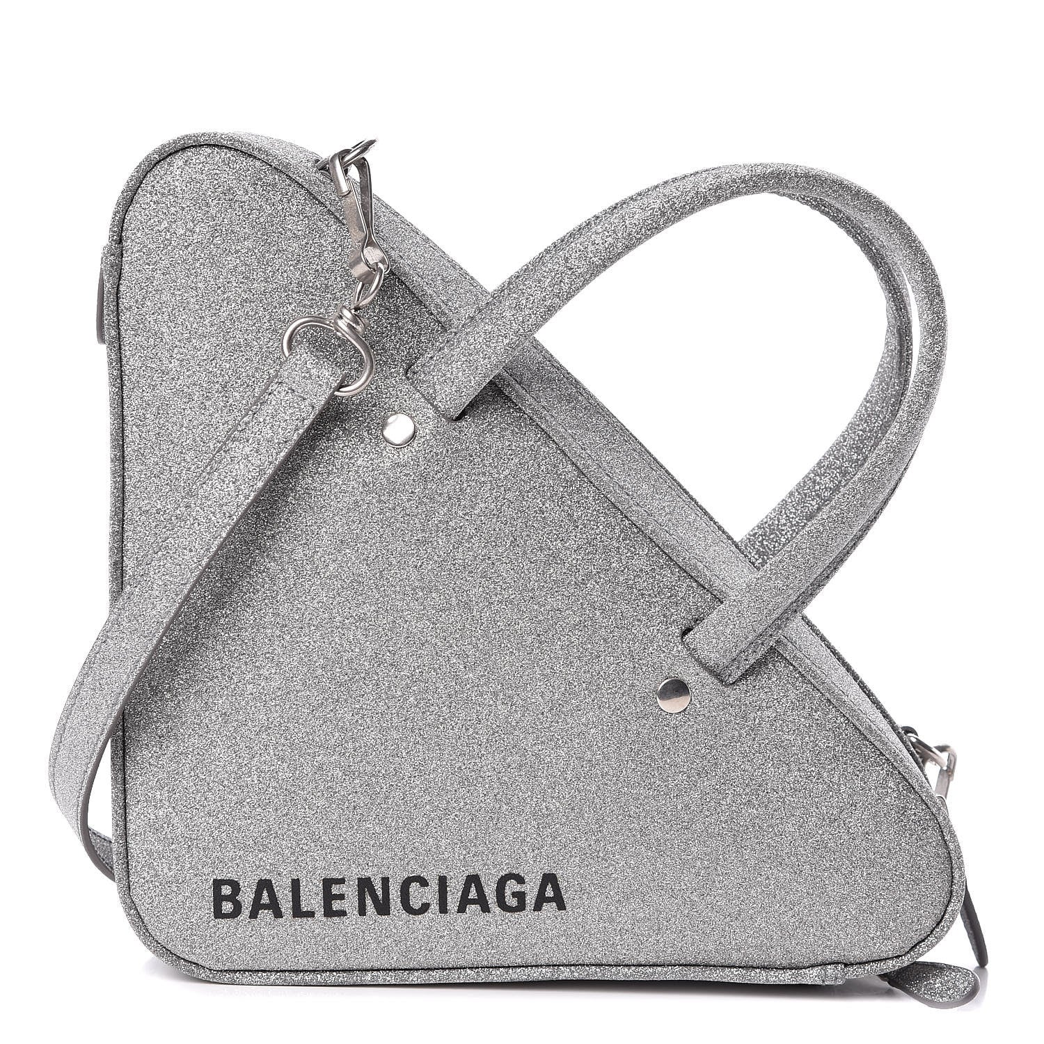 Balenciaga Glitter XS Triangle Duffle Argent Black 1 of 11