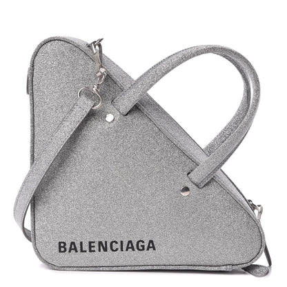 Balenciaga Glitter XS Triangle Duffle Argent Black 1 of 11