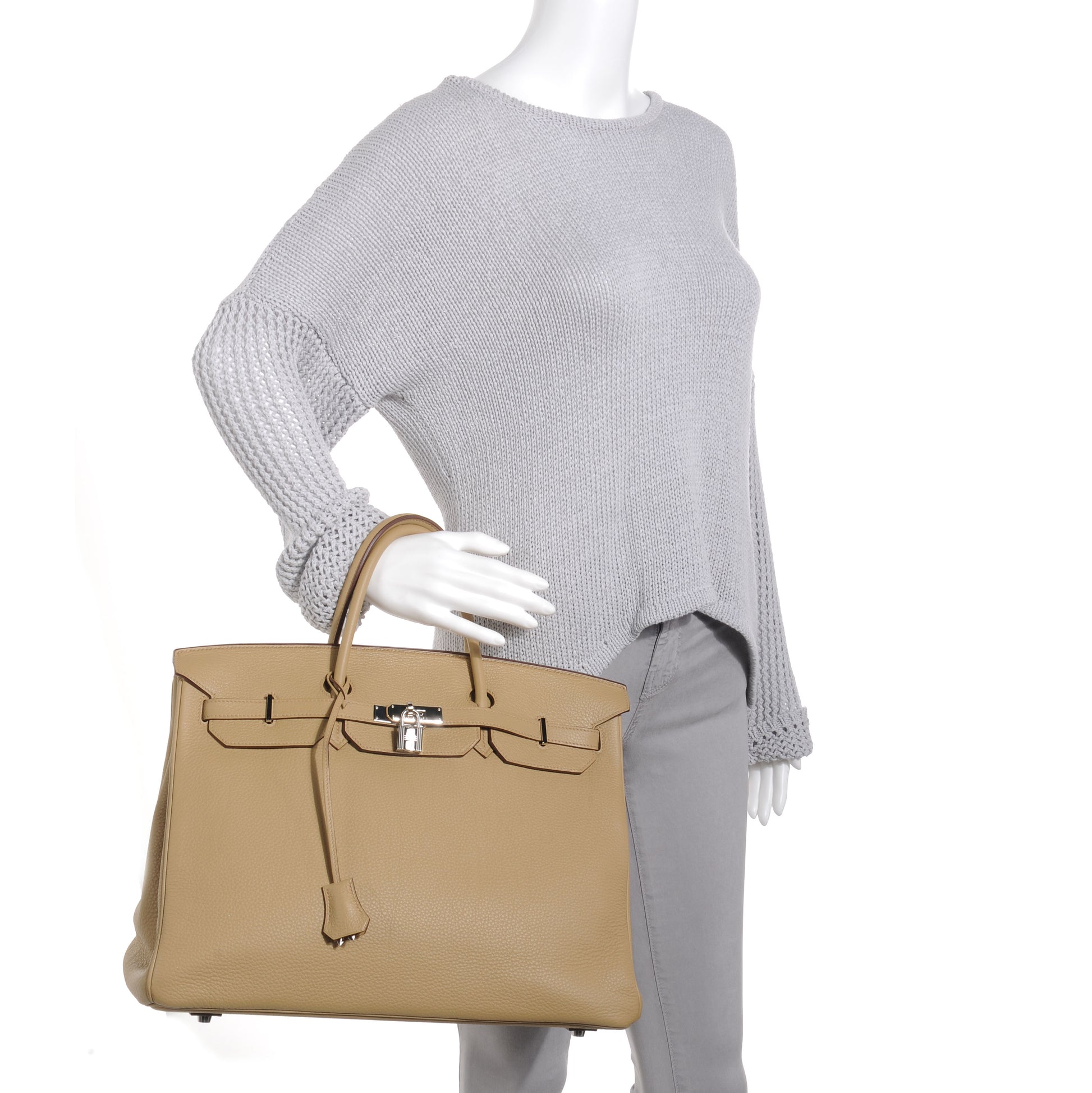 Hermes Taurillon Clemence Birkin 40 Tabac Camel 2 of 10
