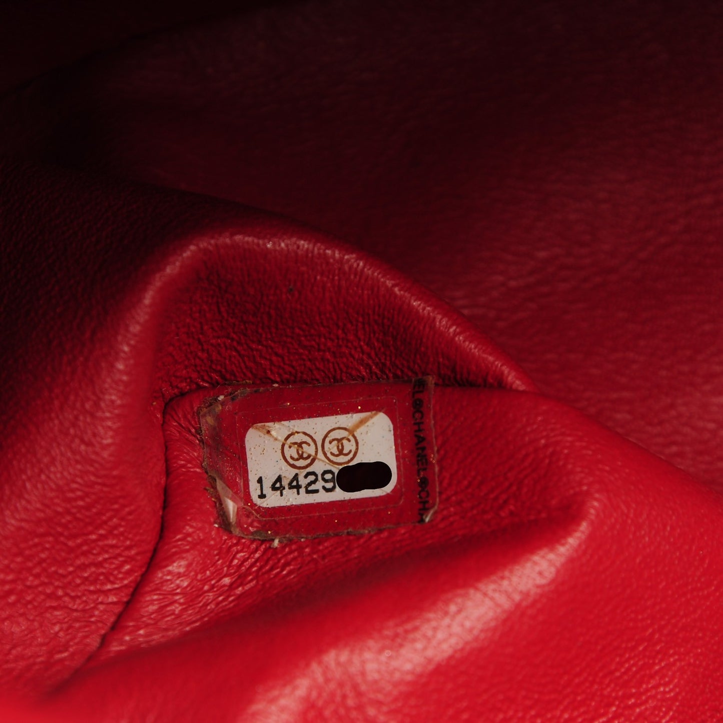 Patent Quilted Jumbo Double Flap Dark Red
