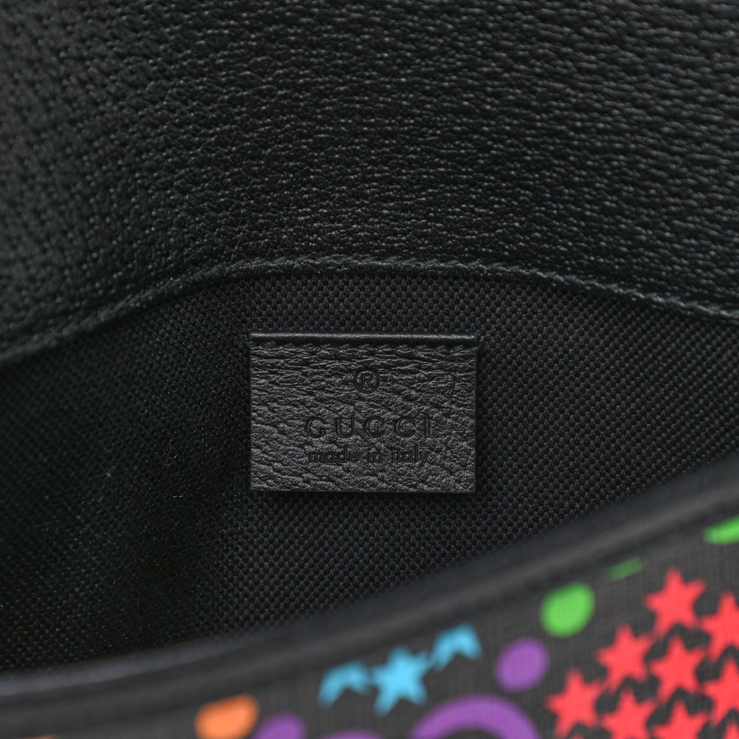 GG Supreme Monogram Psychedelic Slim Belt Bag Black