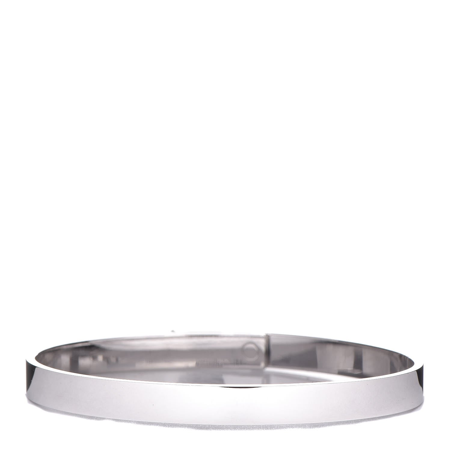Hermes 18K White Gold Diamond PM Kelly Pave Bracelet SH 3 of 5