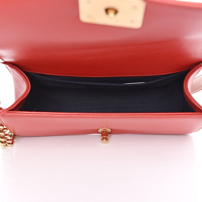 Chanel Lambskin Embossed Medium Boy Cube Flap Red 5 of 19