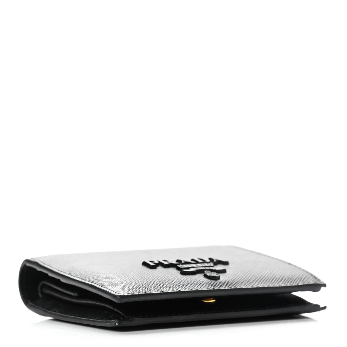 Saffiano Shine Bi-Fold Wallet Black