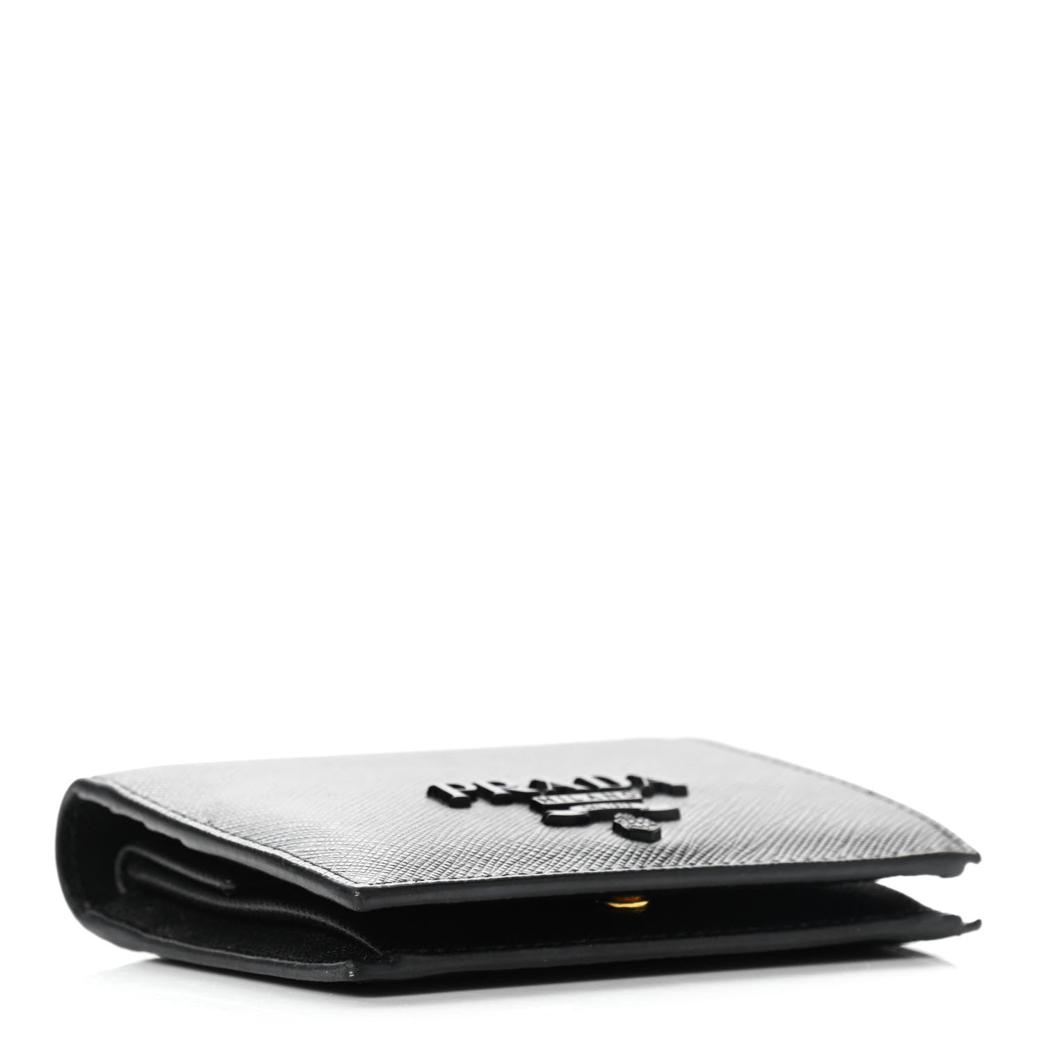 Prada Saffiano Shine Bi-Fold Wallet Black 4 of 9
