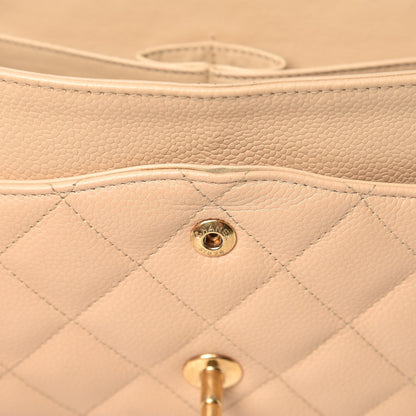Chanel Caviar Quilted Jumbo Double Flap Beige Clair 11 of 14