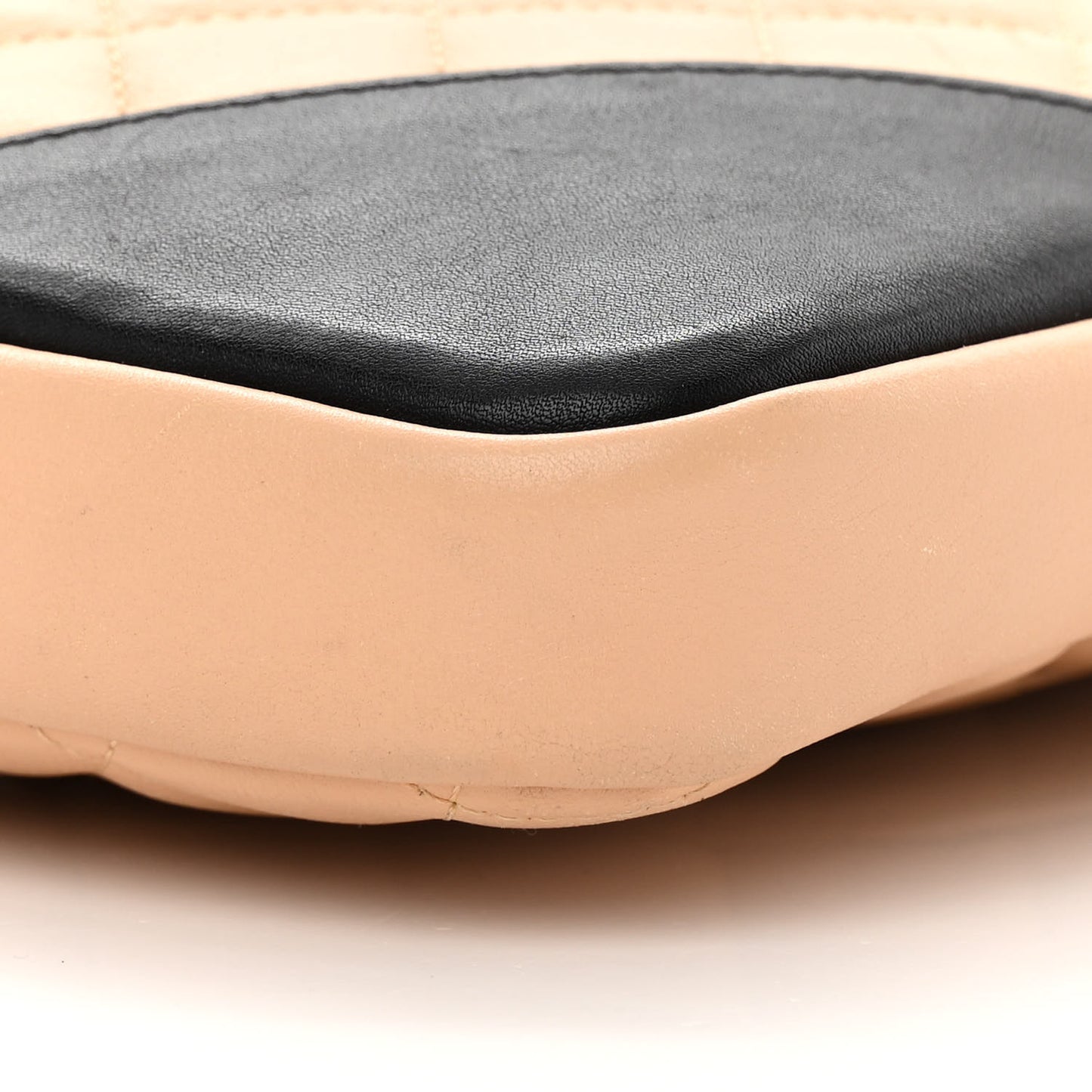 Calfskin Quilted Medium Cambon Messenger Beige Black