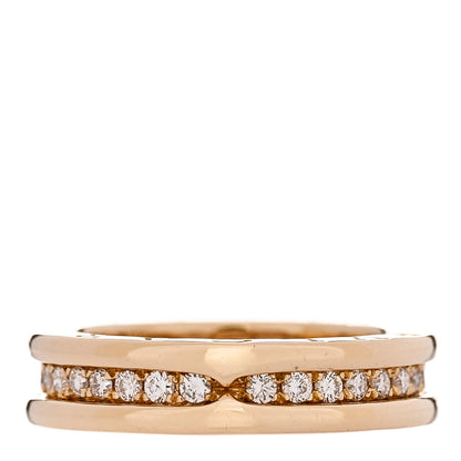 Bulgari 18K Yellow Gold Diamond B.Zero1 One-Band Pave Ring 50 5.5 1 of 4