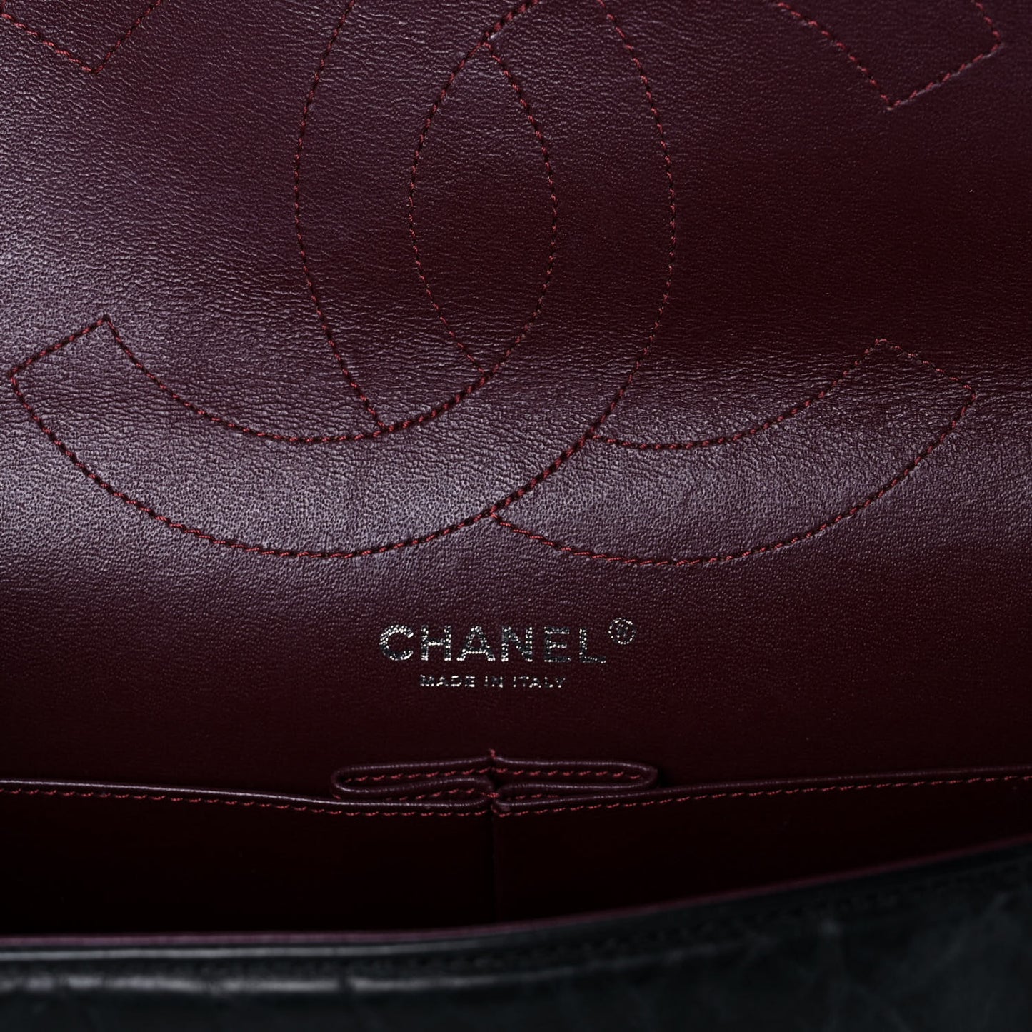 Aged Calfskin Quilted 2.55 Reissue 227 Flap Black