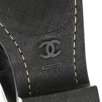 Chanel Calfskin Lace Up Combat Boots  39.5 Black 8 of 13