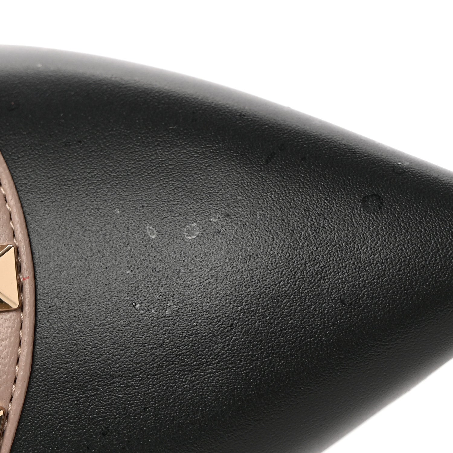 Valentino Garavani Calfskin Nappa Rockstud Ballerina Flats 37.5 Black Poudre 13 of 14