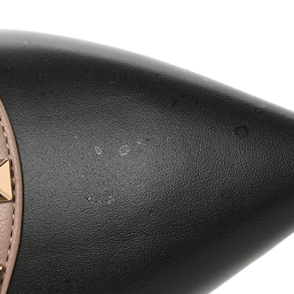 Valentino Garavani Calfskin Nappa Rockstud Ballerina Flats 37.5 Black Poudre 13 of 14