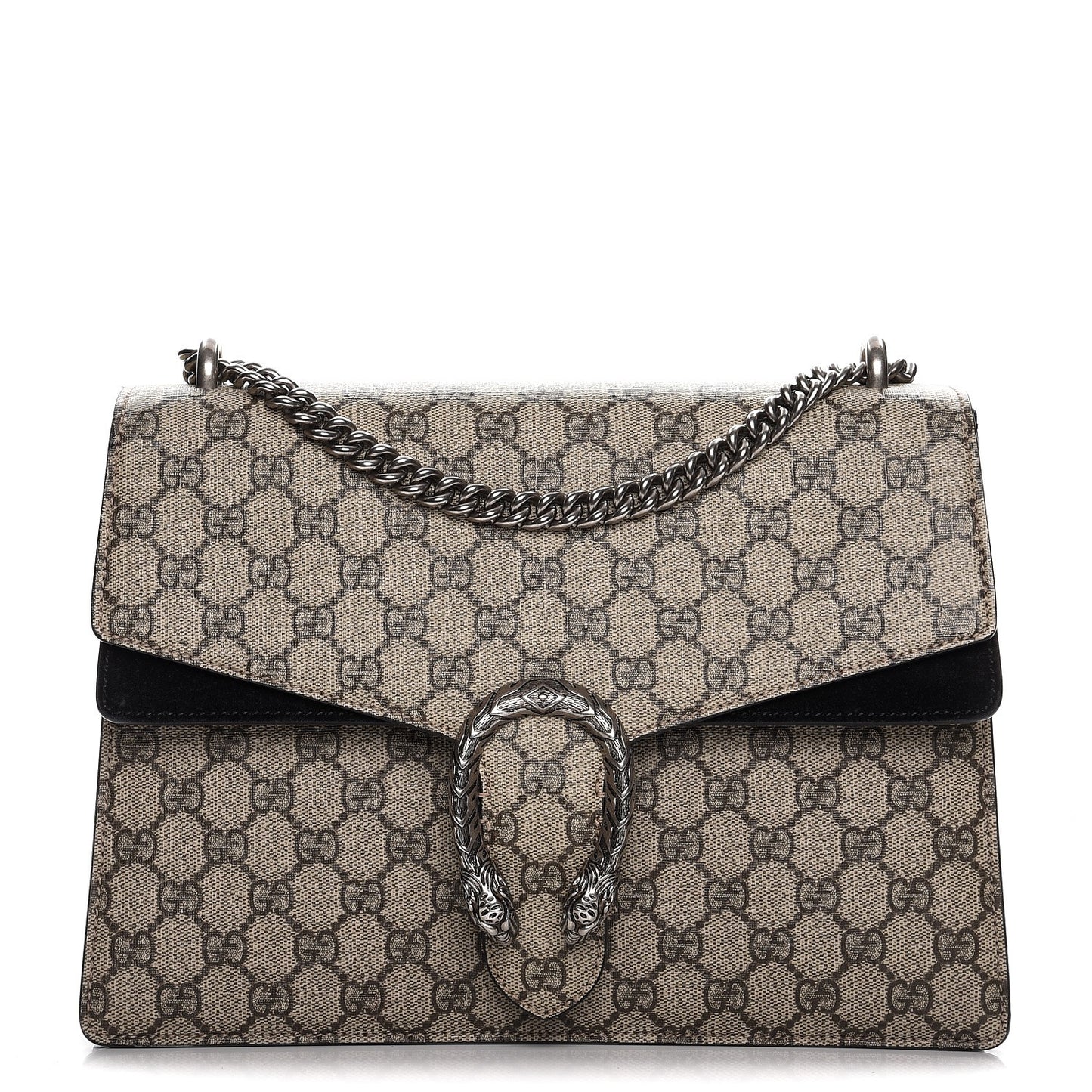 GG Supreme Monogram Medium Dionysus Shoulder Bag Black