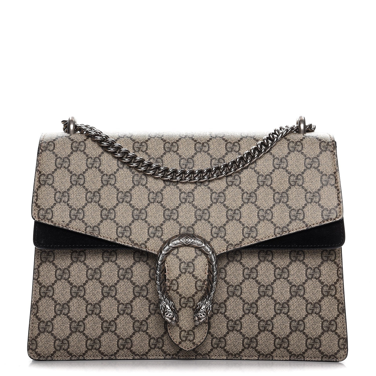 Gucci GG Supreme Monogram Medium Dionysus Shoulder Bag Black 1 of 10