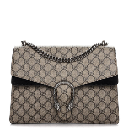 Gucci GG Supreme Monogram Medium Dionysus Shoulder Bag Black 1 of 10