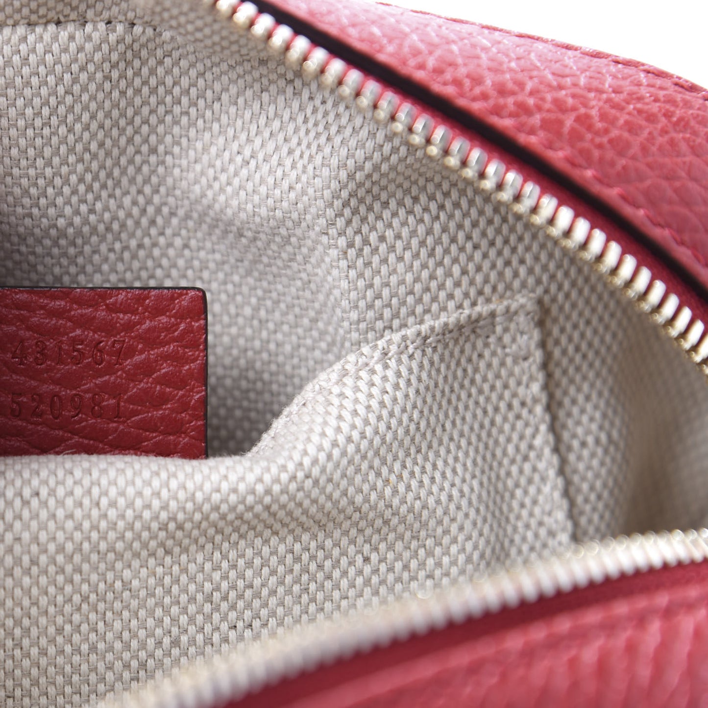 Dollar Calfskin Bi-Color Small Soho Disco Bag New Rosette Hibiscus Red