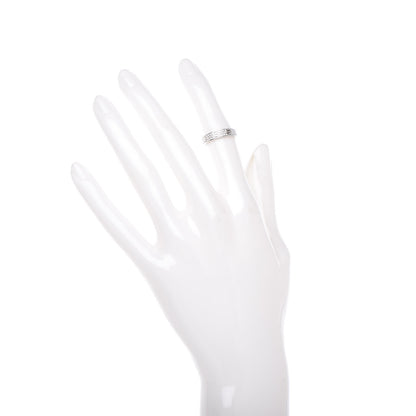 Cartier 18K White Gold Diamond 4mm LOVE Wedding Paved Band Ring 47 4.25 2 of 4