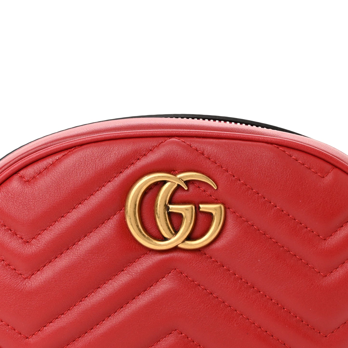 Calfskin Matelasse GG Marmont Belt Bag 85 34 Hibiscus Red