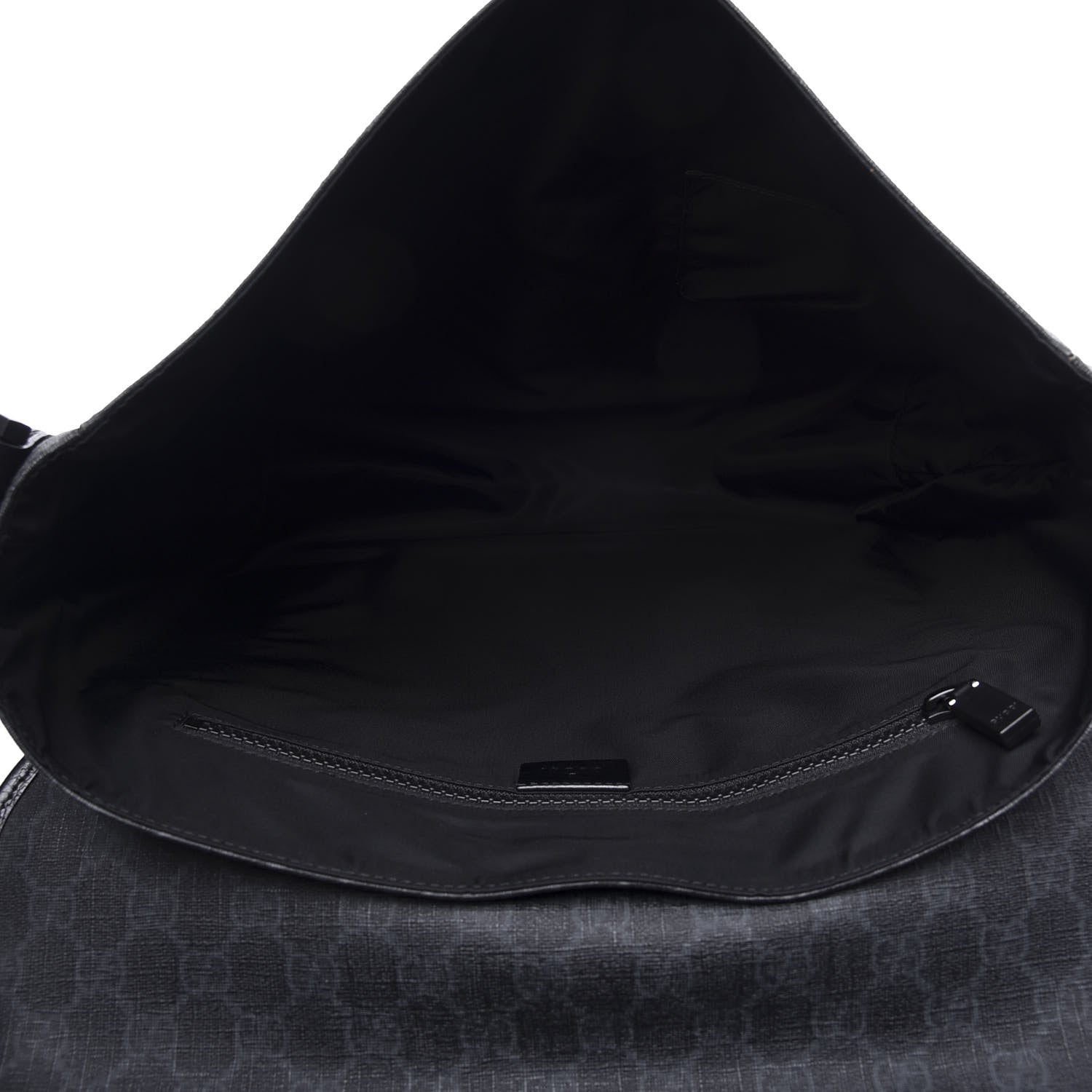 Gucci GG Plus Monogram Medium Flap Messenger Bag Black 4 of 10