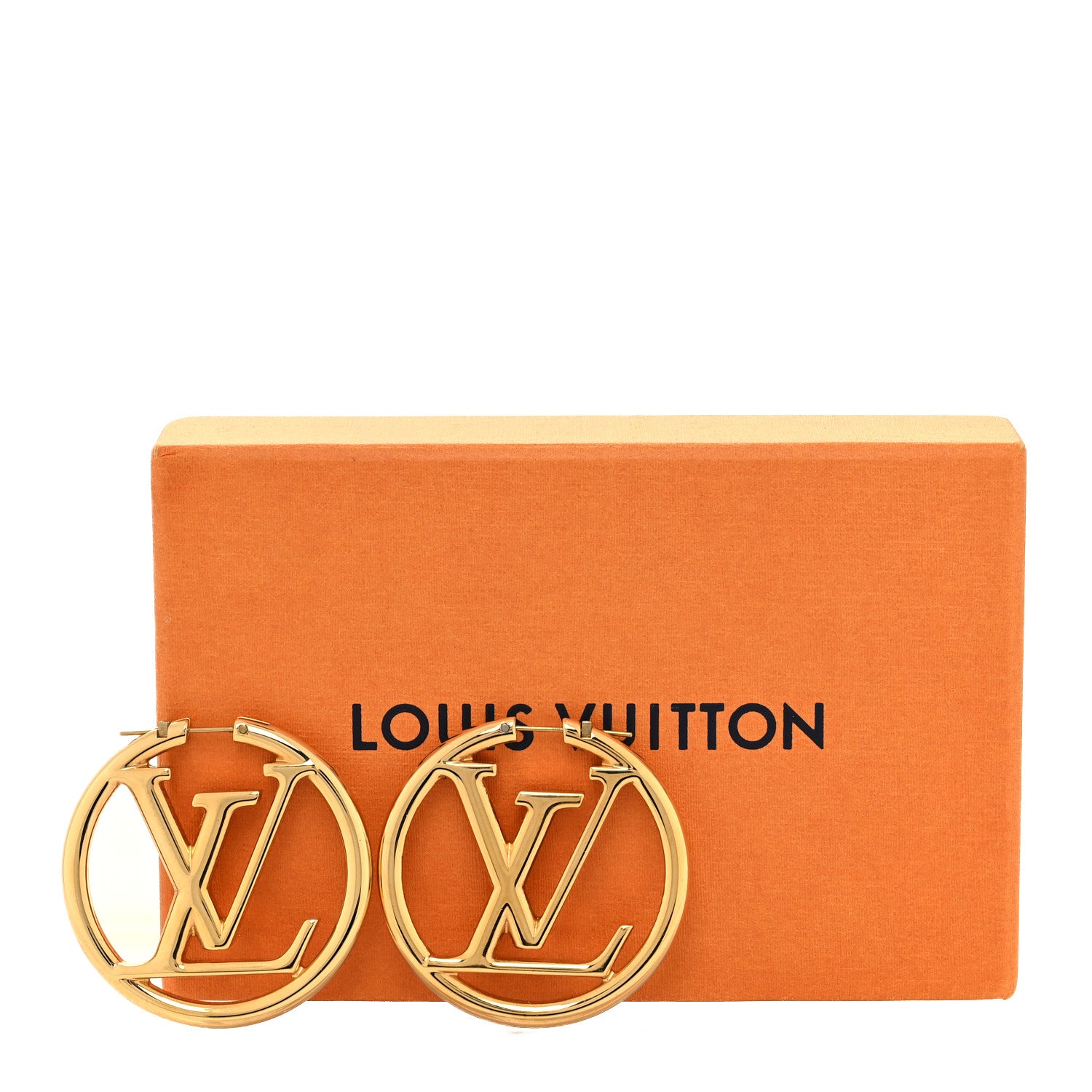 Louis Vuitton Metal Louise Hoop Earrings Gold 5 of 5