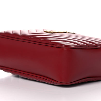 Saint Laurent Calfskin Matelasse Monogram Lou Camera Bag Red 9 of 10
