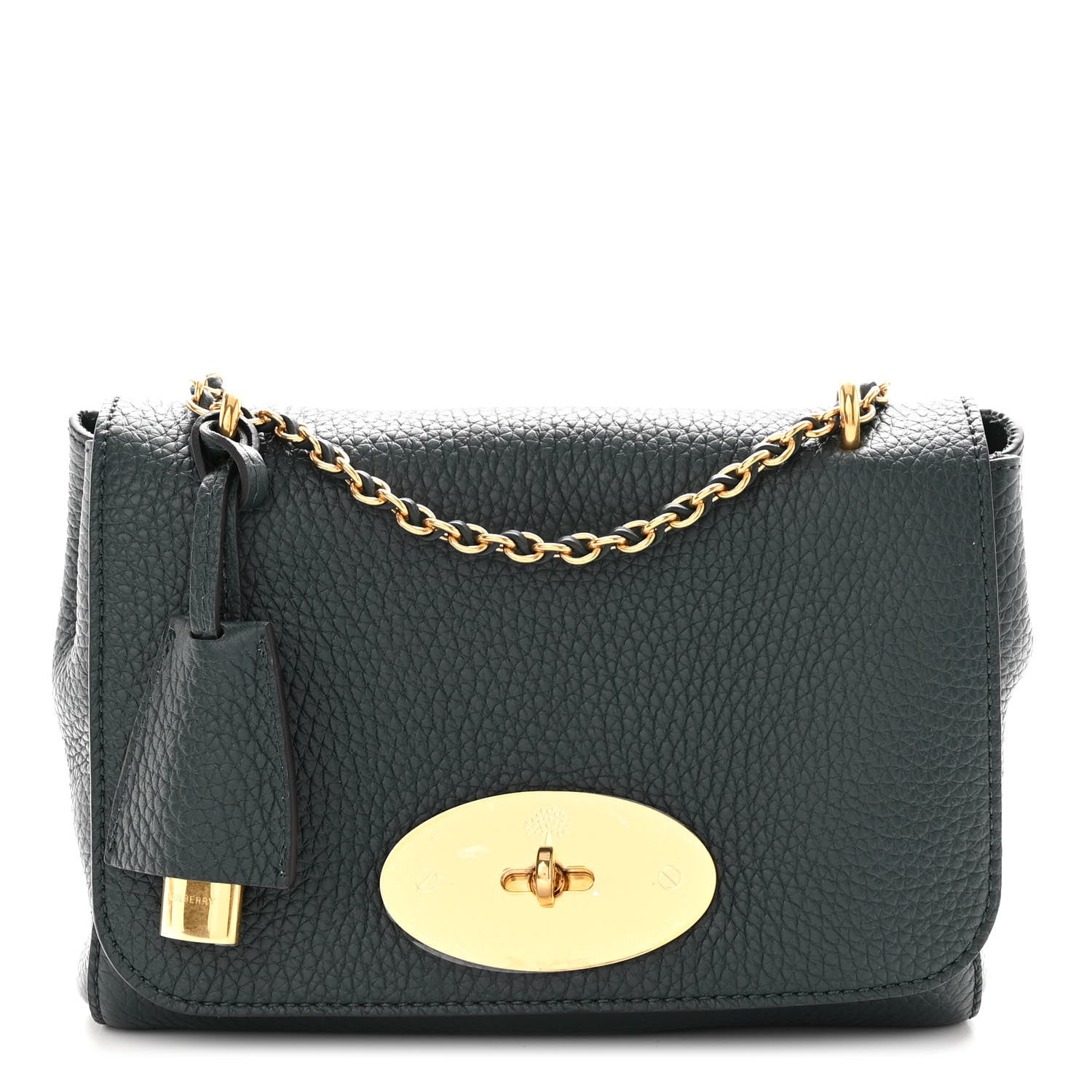 Mulberry Small Classic Grain Calfskin Small Lily Flap Dark Green 1 of 9