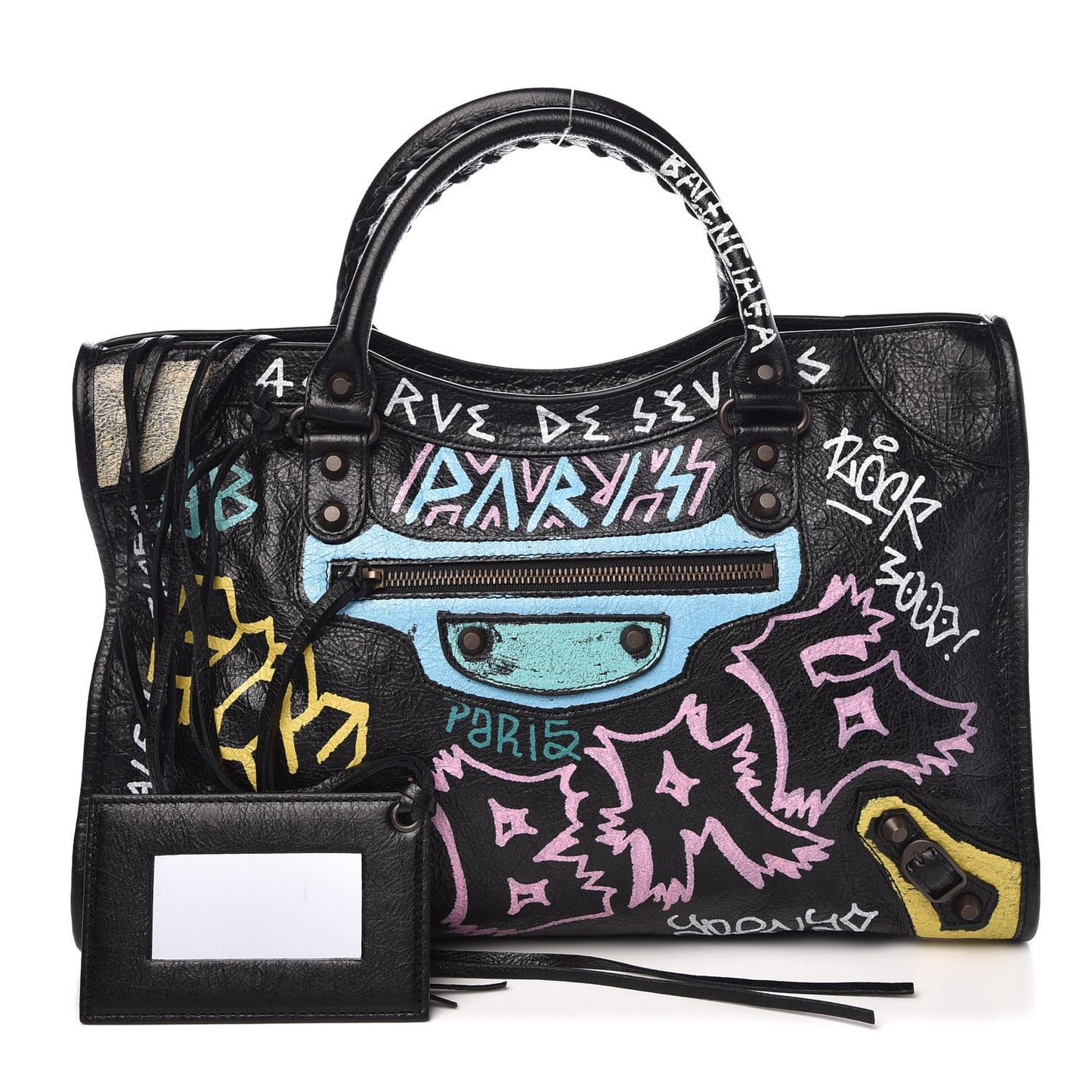 Agneau Graffiti All Over Classic Hardware City Black Multicolor