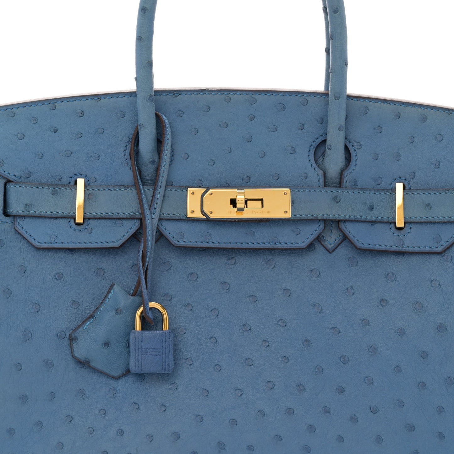 Ostrich Birkin 30 Mykonos