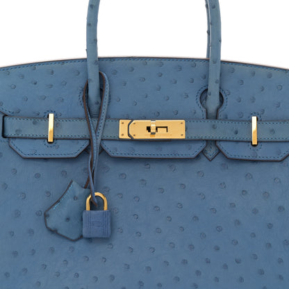 Hermes Ostrich Birkin 30 Mykonos 8 of 12