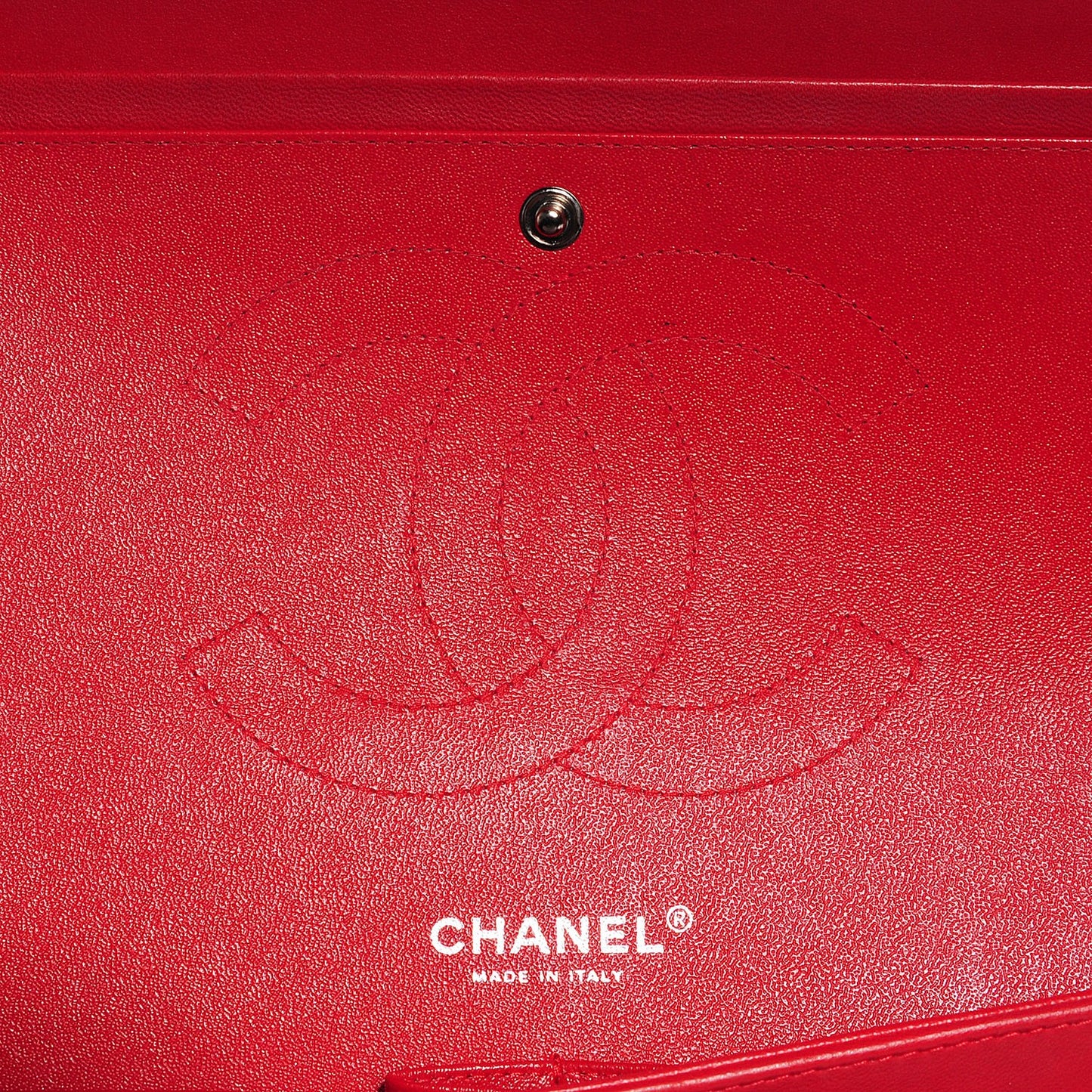 Lambskin Quilted Jumbo Double Flap Red