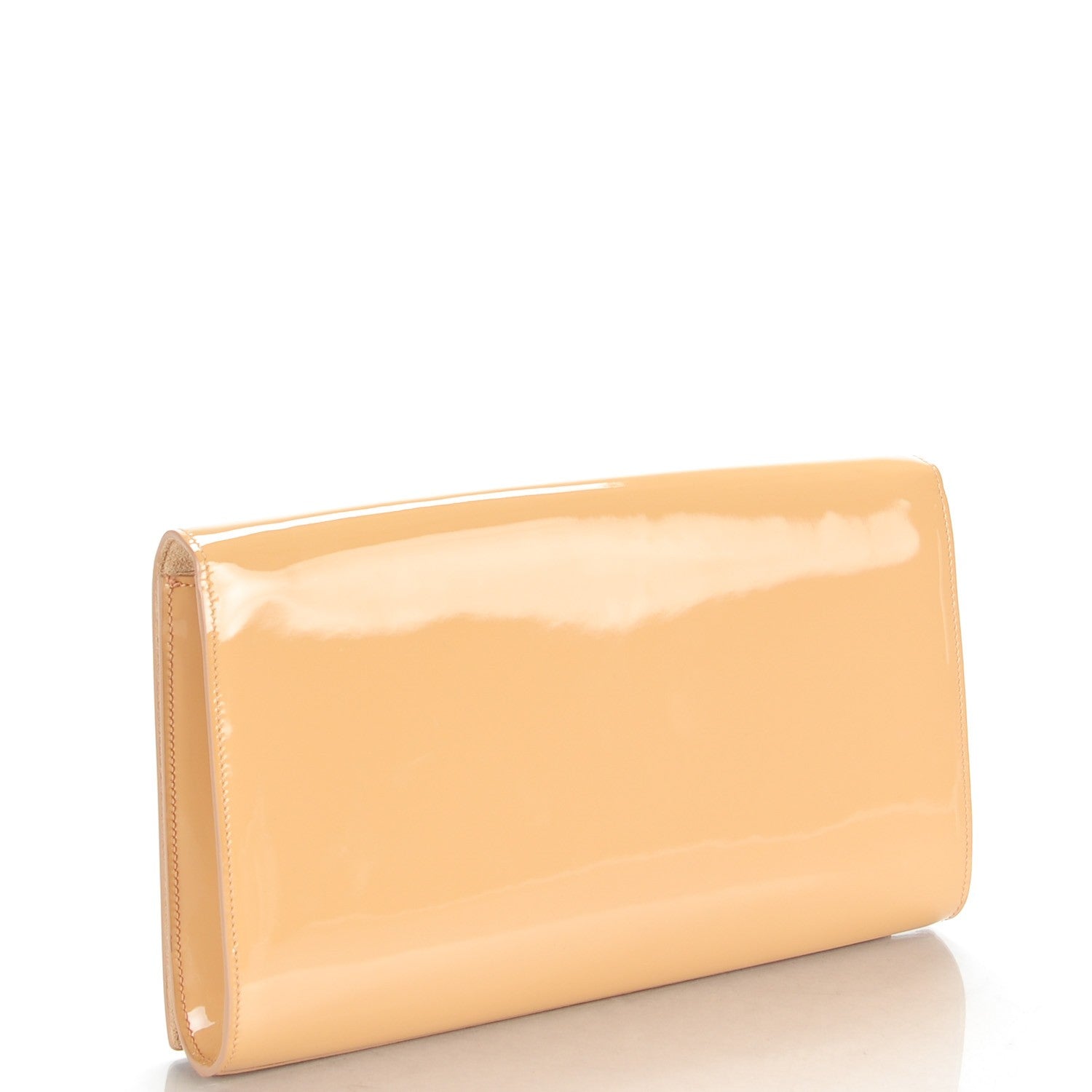 Saint Laurent Patent Calfskin Large Belle De Jour Clutch Nude 3 of 7