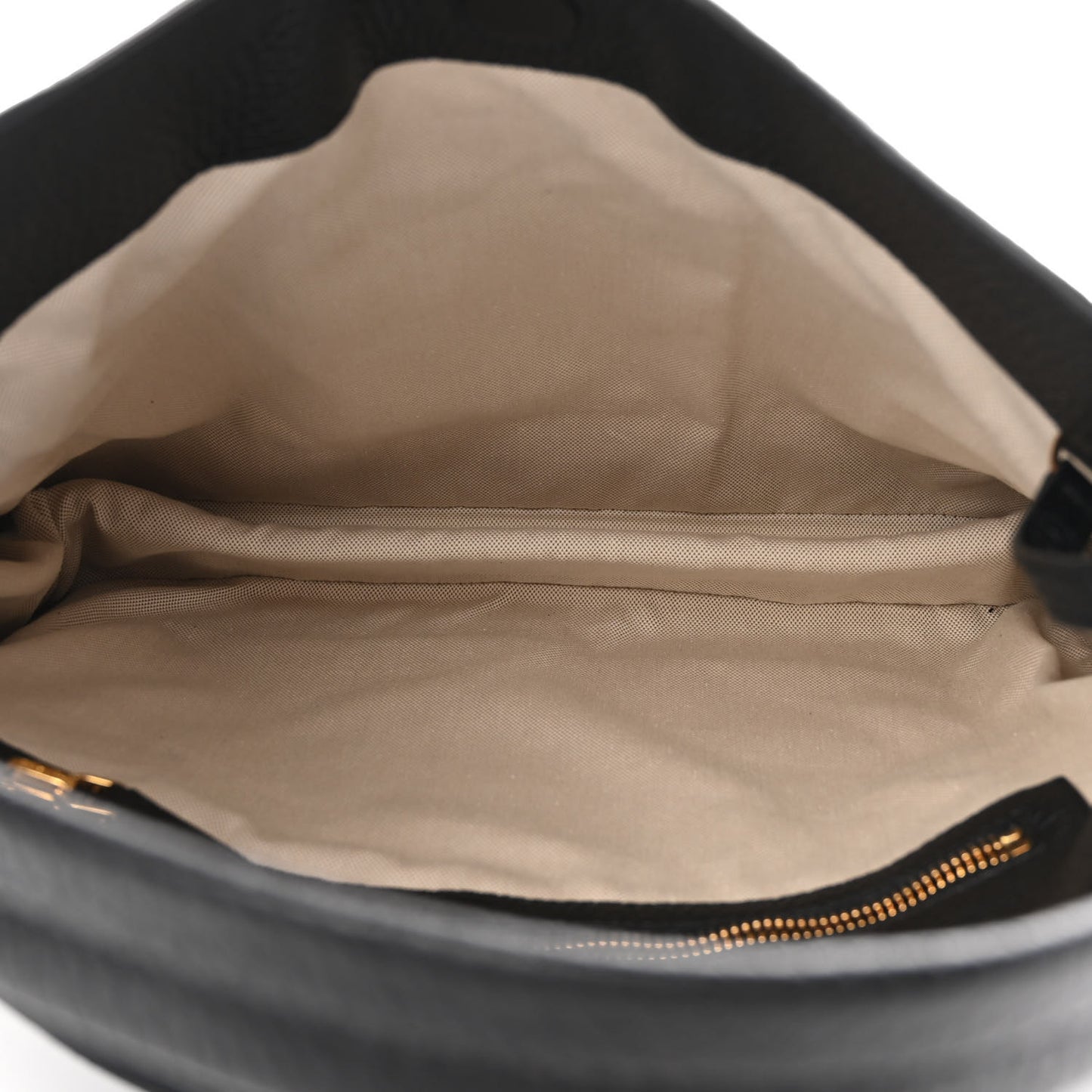 Pebbled Calfskin Small Alix Padlock Zip Hobo Bag Black