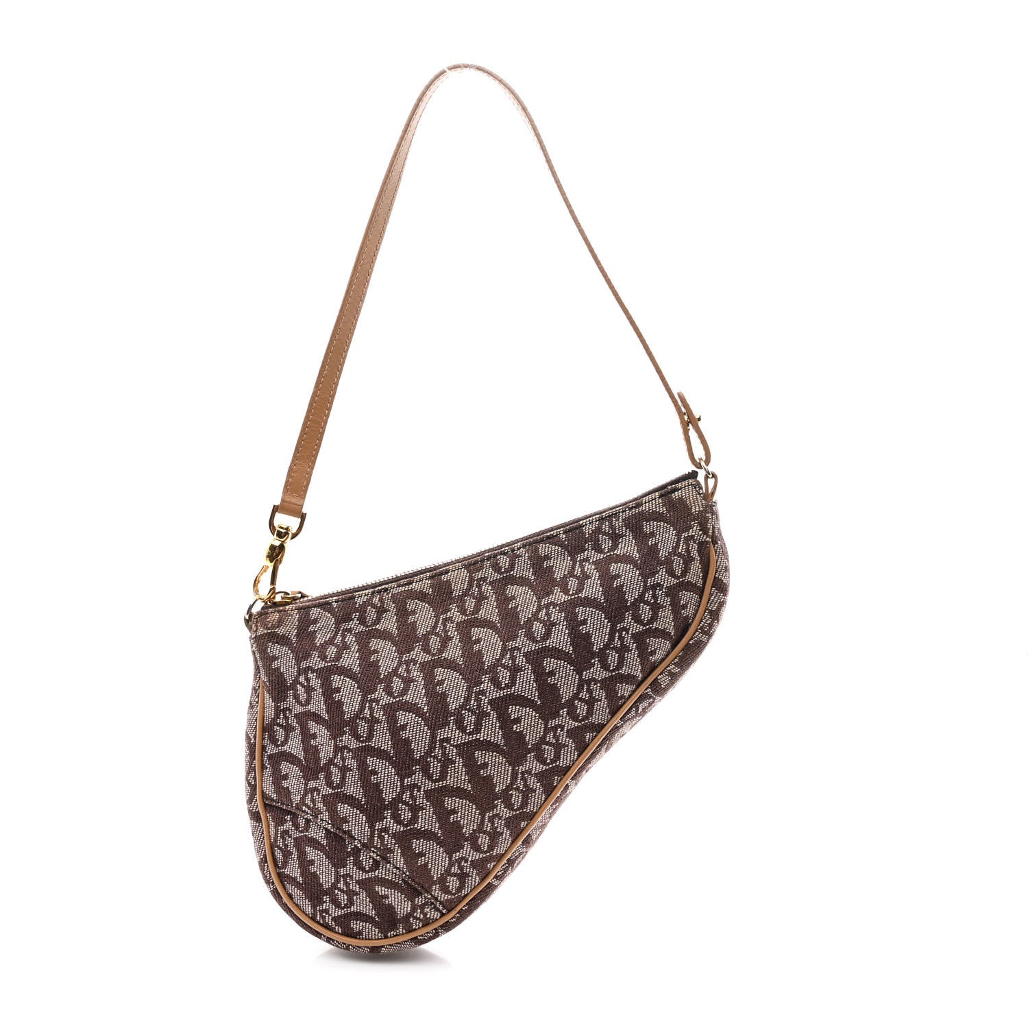 Christian Dior Monogram Mini Saddle Pochette Brown 1 of 10