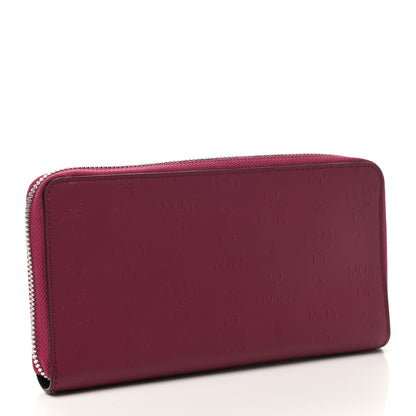 MCM Monogram Coated Canvas Zip Around Wallet Purple 3 of 6