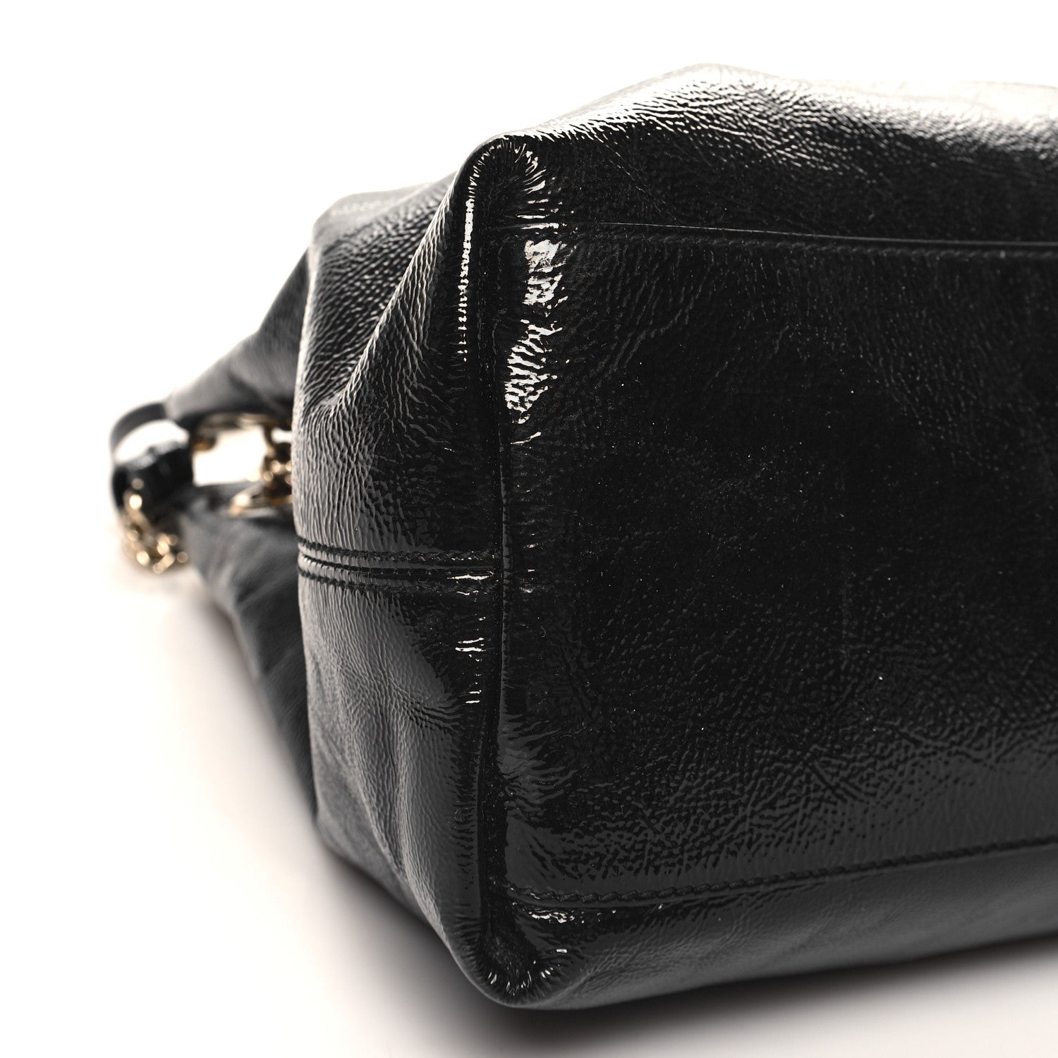 Gucci Patent Medium Soho Chain Shoulder Bag Black 9 of 10