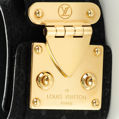 Louis Vuitton Satin Monogram Serrure Cuff Black 3 of 6