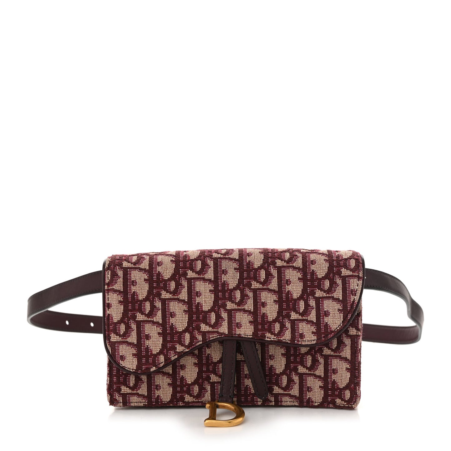Oblique Saddle Belt Bag Bordeaux