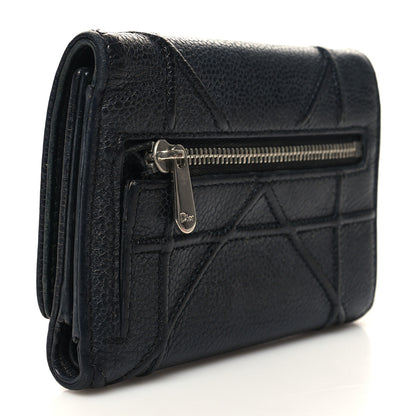 Christian Dior Grained Calfskin Cannage Diorama Elancee Wallet Black 3 of 10