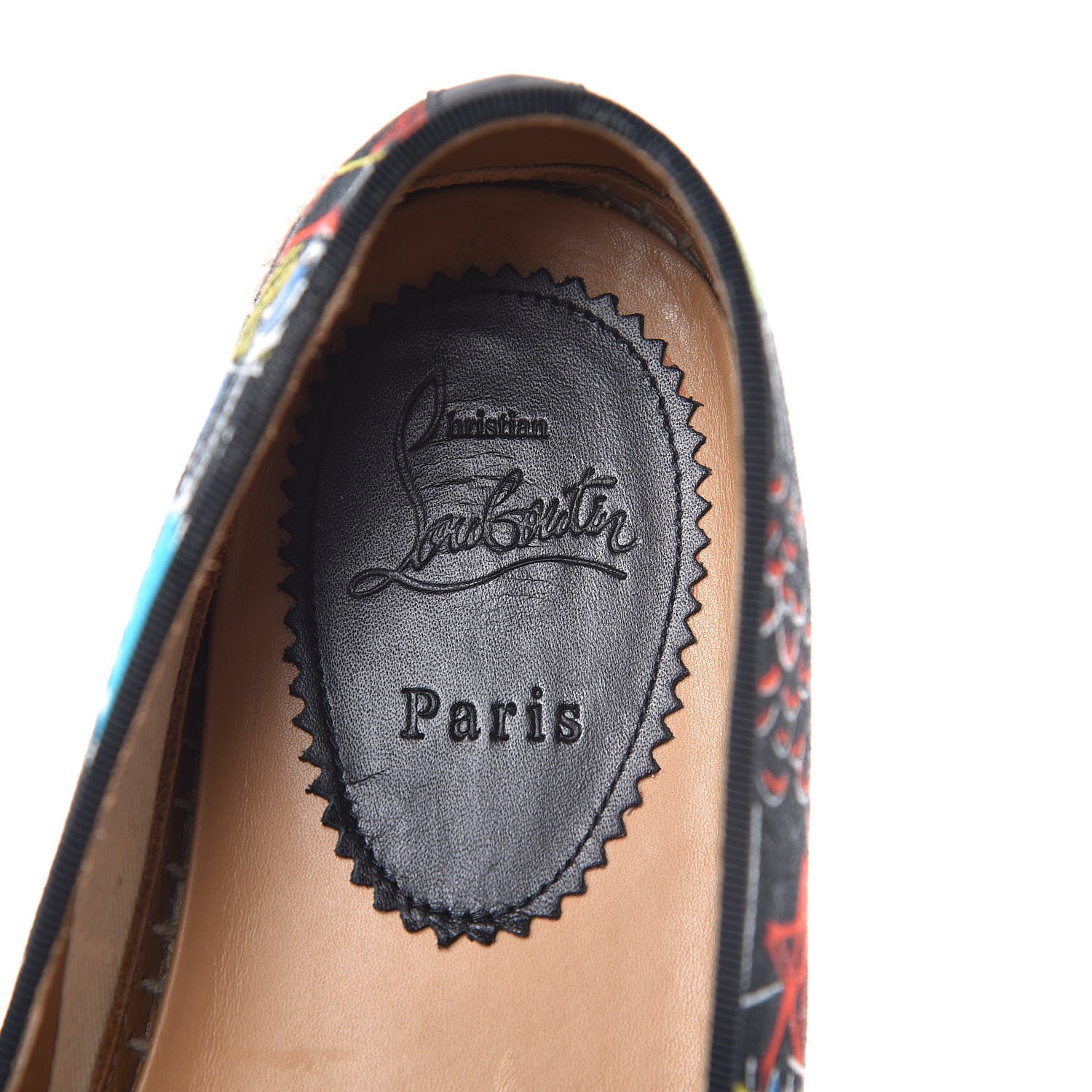 Christian Louboutin Canvas Nanou Orlato Espadrilles 40 Black Gold 7 of 8