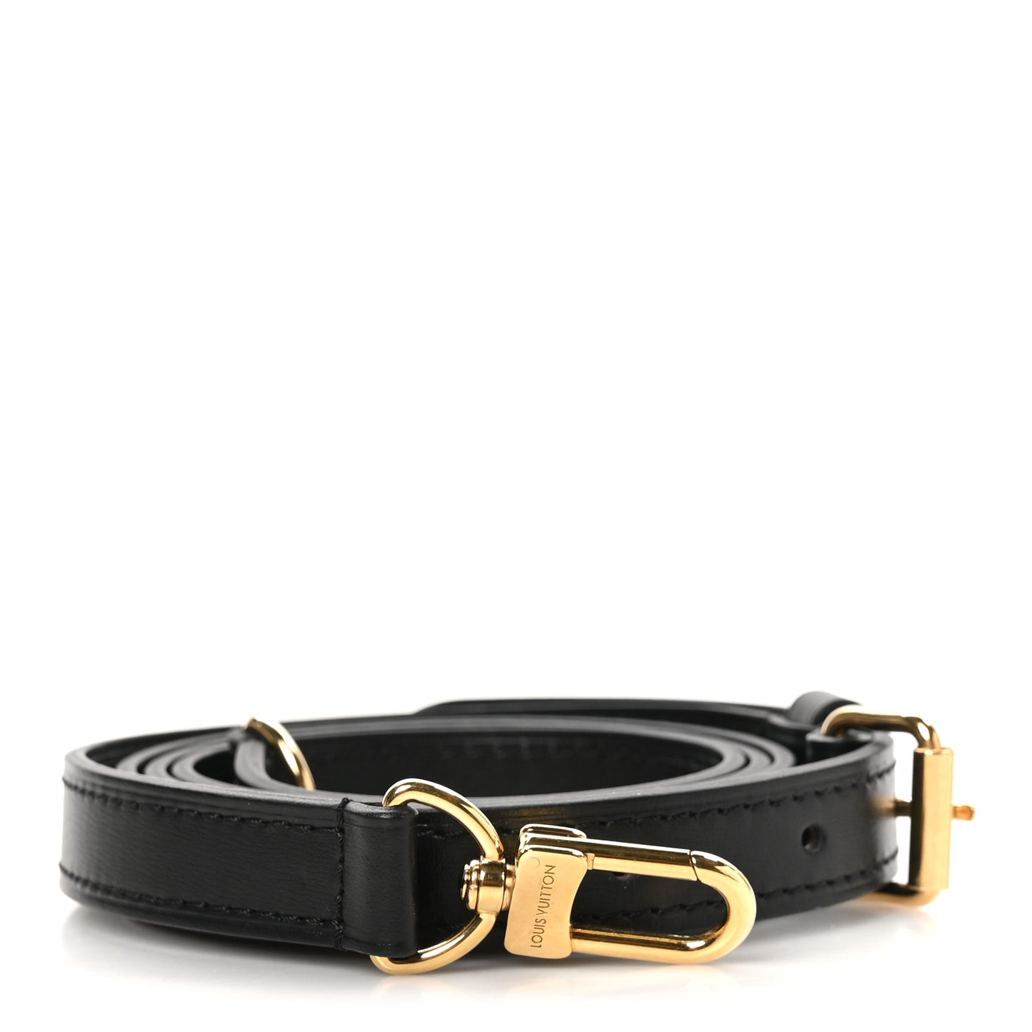 Calfskin Adjustable Speedy Bandouliere Shoulder Strap Black