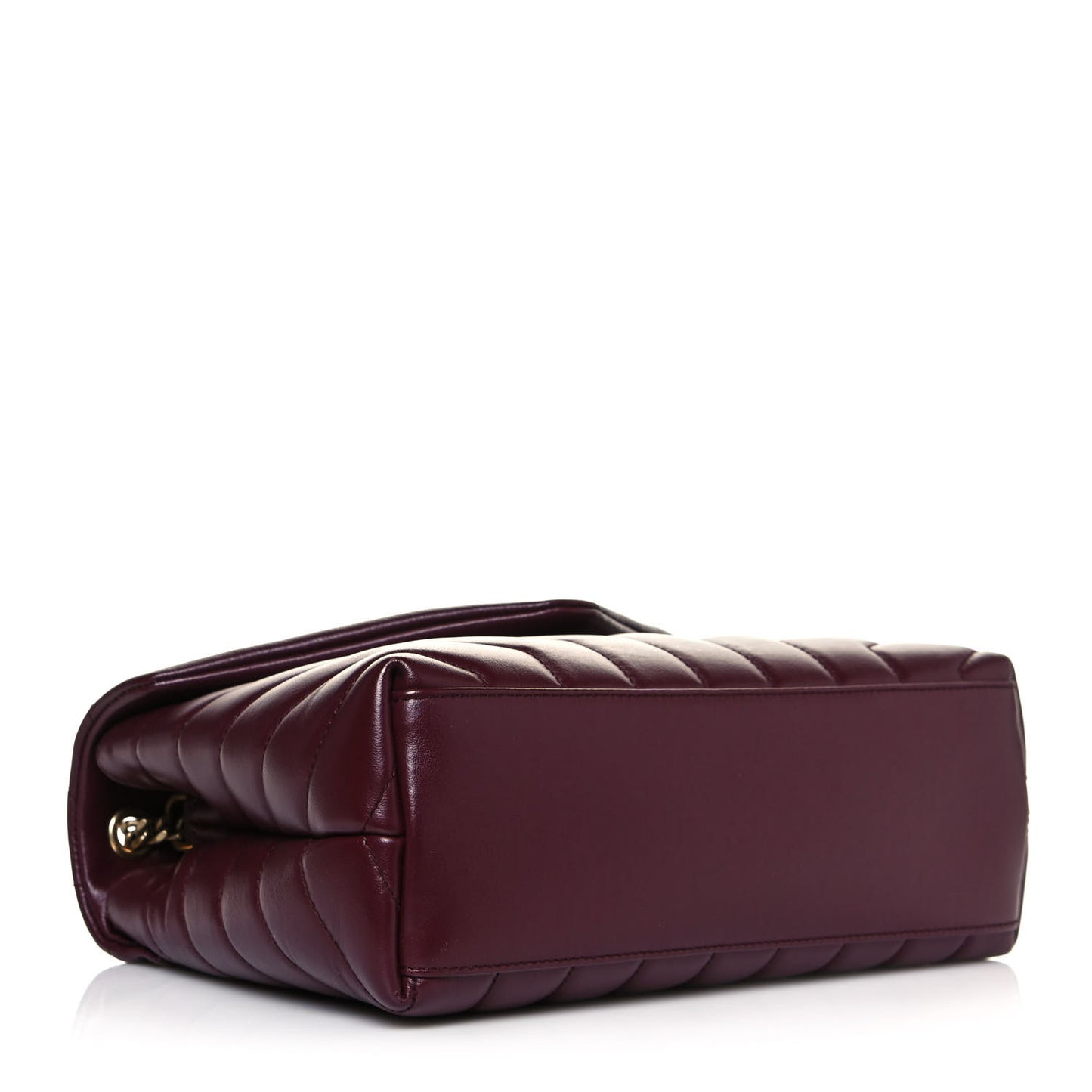 Calfskin Y Quilted Monogram Small Loulou Chain Satchel Dark Legion Red