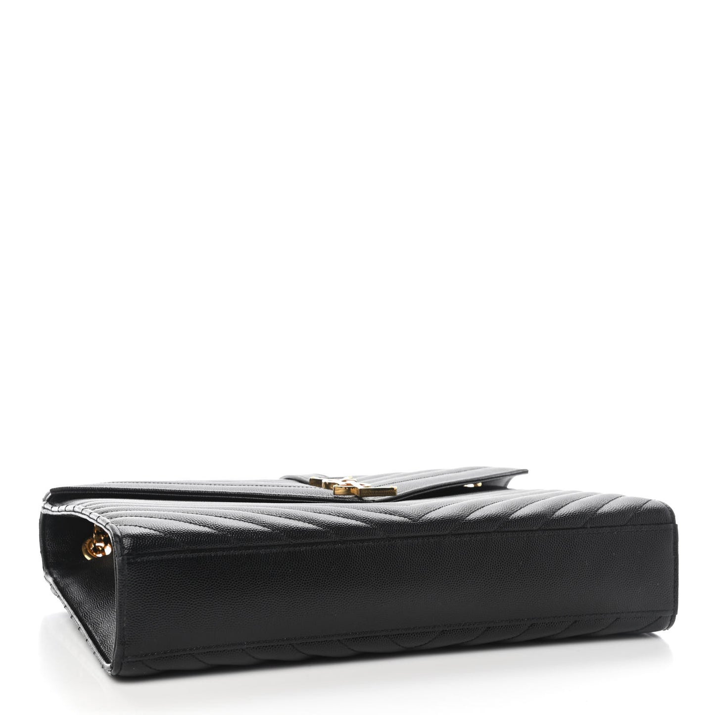 Grain De Poudre Matelasse Chevron Large Monogram Satchel Black
