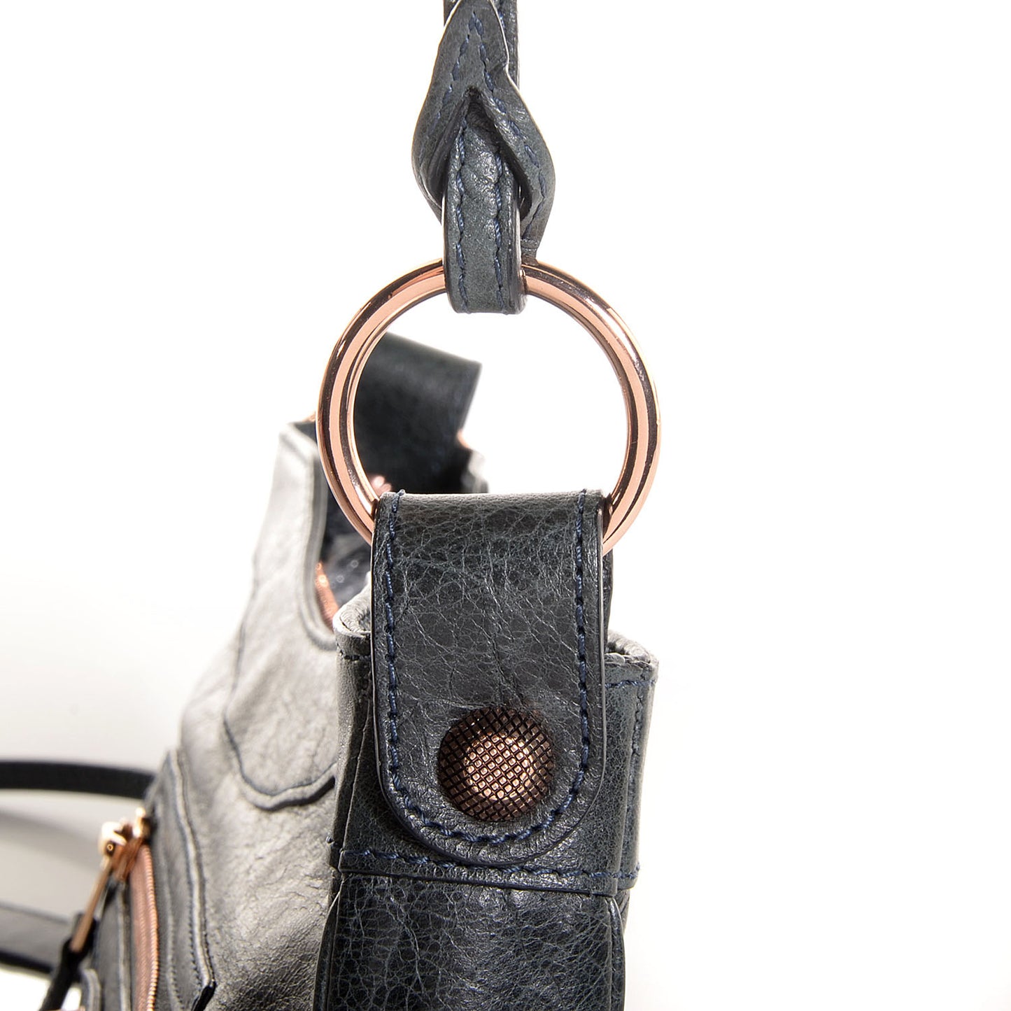 Agneau Giant 12 Rose Gold Hardware Hip Anthracite