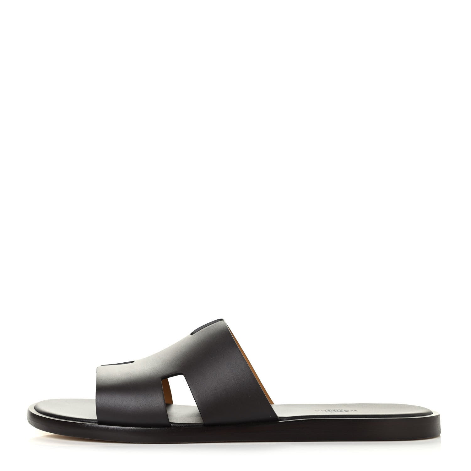 Hermes Calfskin Mens Izmir Sandals 42.5 Moka 1 of 4