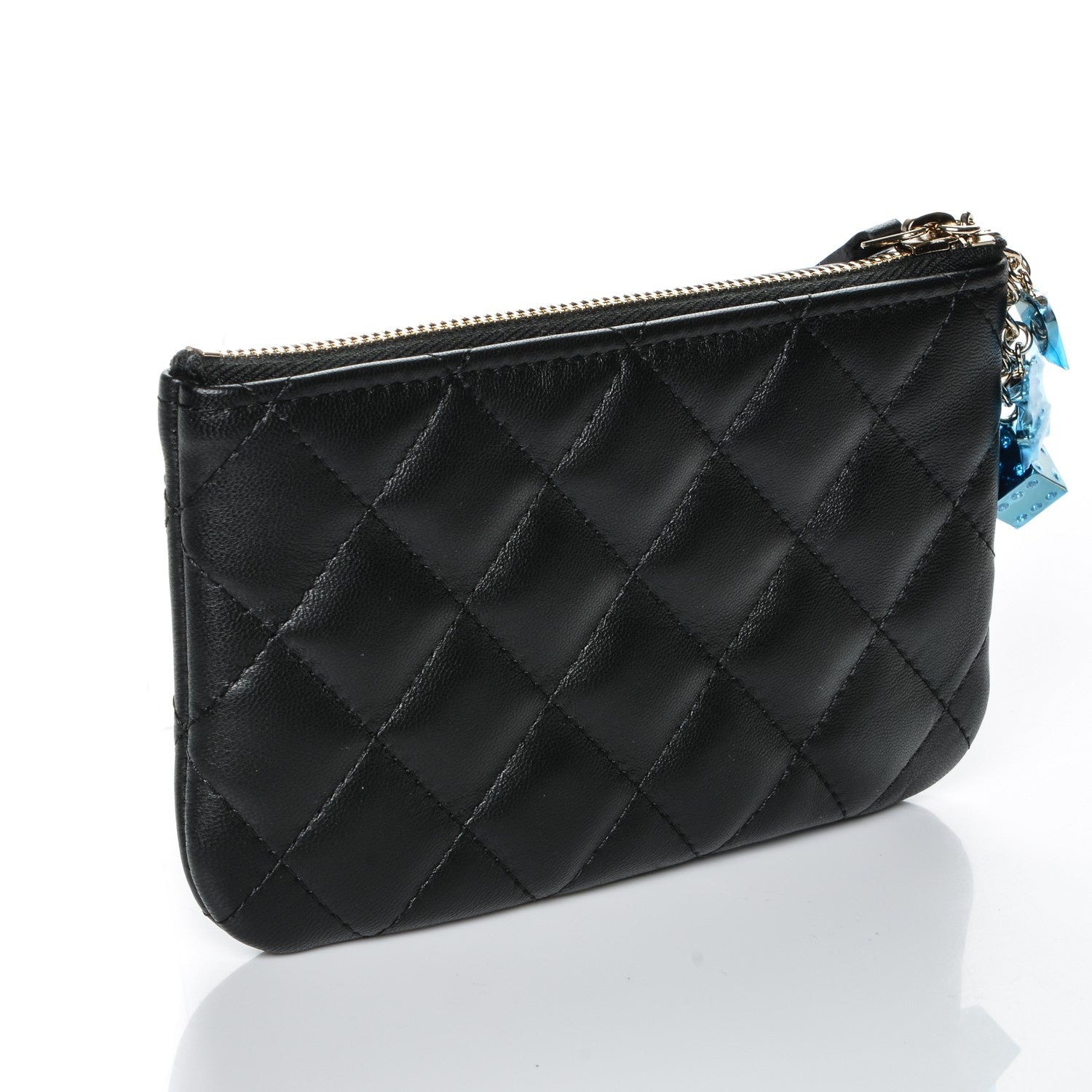 Chanel Lambskin Quilted Small Casino Cosmetic Case Black 3 of 7