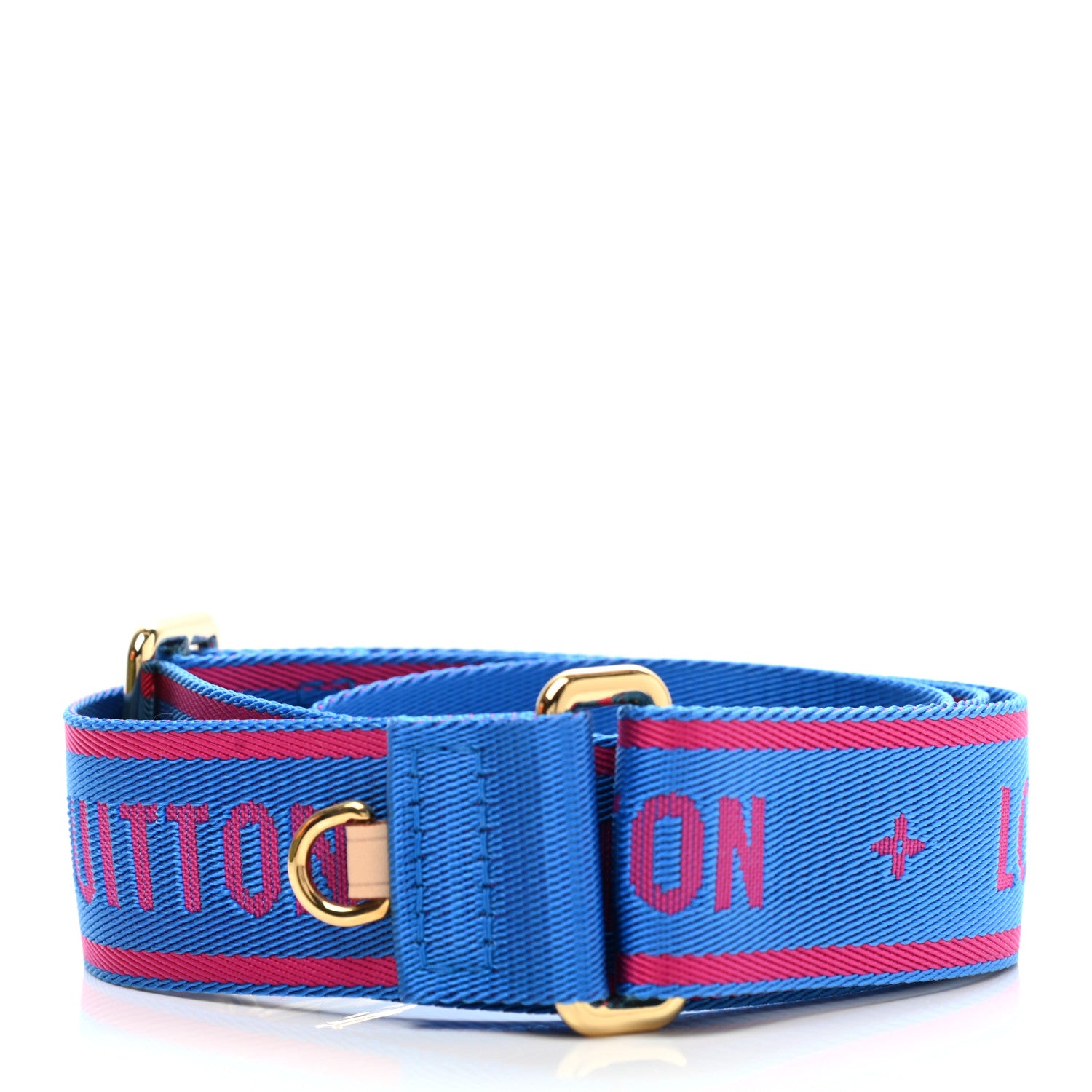 Louis Vuitton Nylon Bandouliere Shoulder Strap Blue Magenta 2 of 4