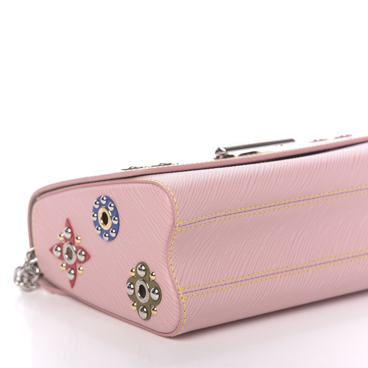 Epi Mechanical Flowers Twist Shoulder Bag MM Rose Ballerine