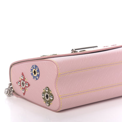Louis Vuitton Epi Mechanical Flowers Twist Shoulder Bag MM Rose Ballerine 7 of 11